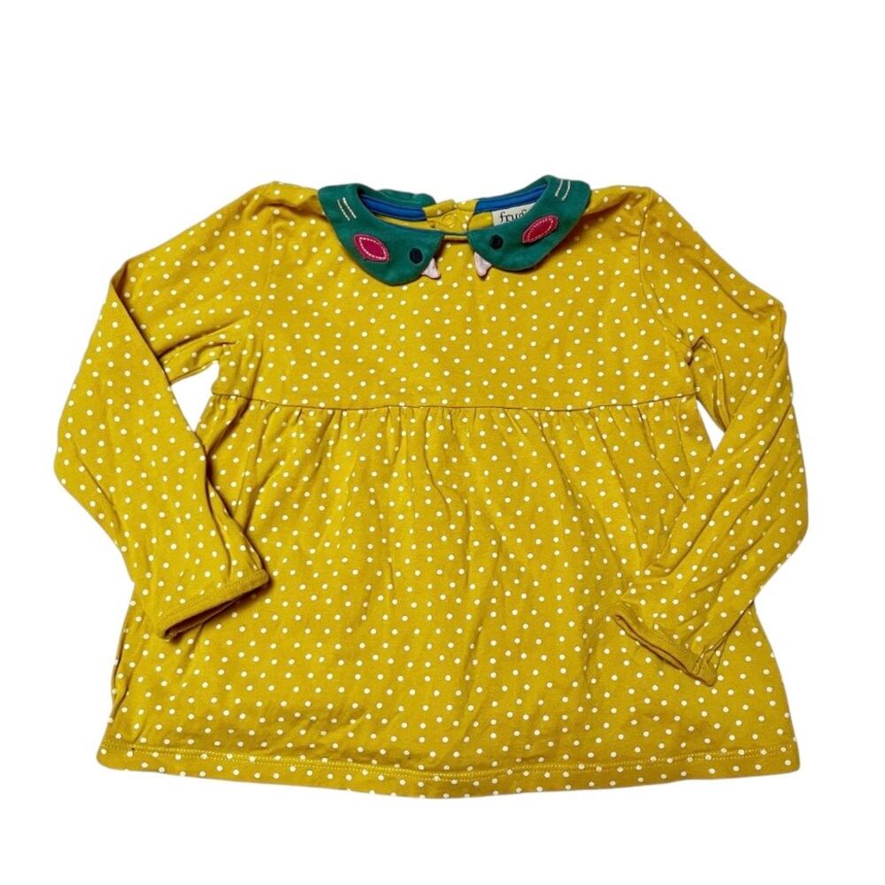 Frugi Bluebird Collar Long Sleeve Shirt Size 3/4